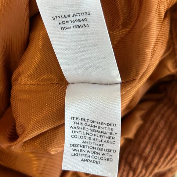 Lulu's Terracotta Cropped Corduroy Moto Jacket, Sz XS - Picture 5 of 8